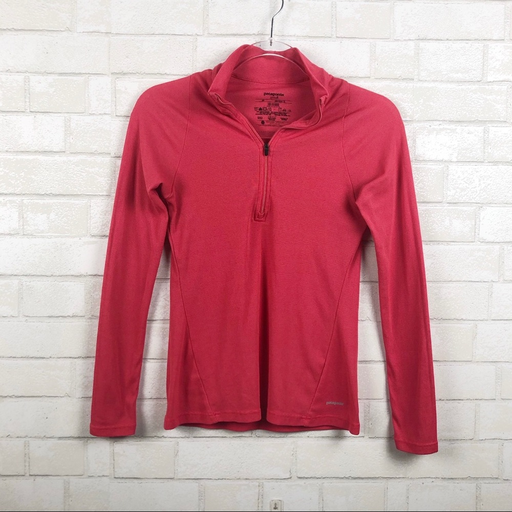 Patagonia Capilene Lightweight 2 Polyester Pink 1/4 Zip Women's Pullover Size XS